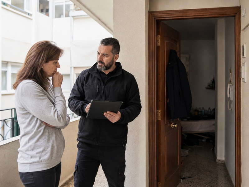 Empresa desokupa asesorando a una propietaria para recuperar una vivienda ocupada.